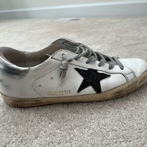 Golden Goose sneakers — silver/black/white